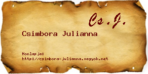 Csimbora Julianna névjegykártya