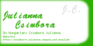 julianna csimbora business card
